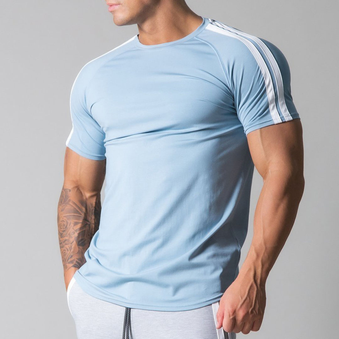 Men's Clashing Sweat Sweat Fitness T-shirt
