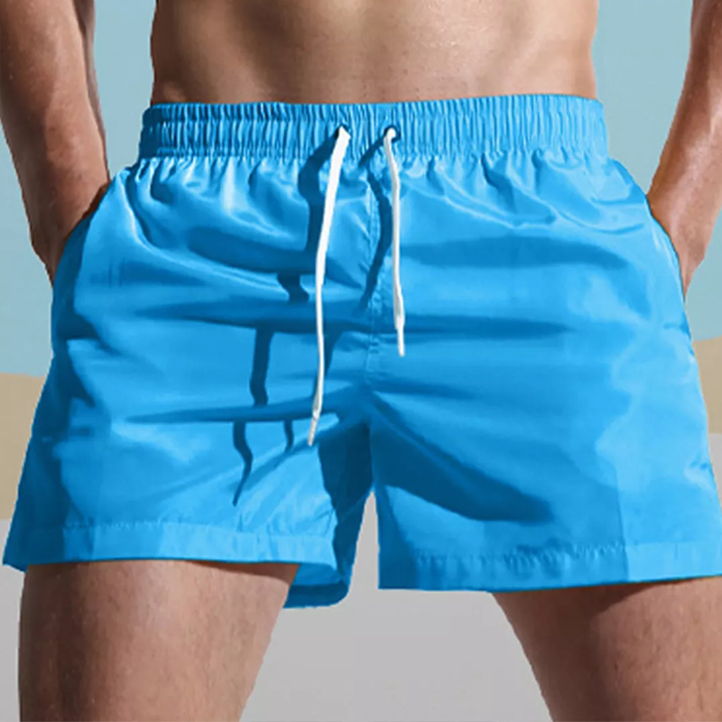 Men's Solid Color Quick Dry Beach Shorts