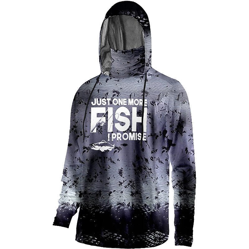 Men's Long Sleeve UPF50+ UV Protection Quick Dry Lightweight Top Fishing Camping & Hiking Shirt