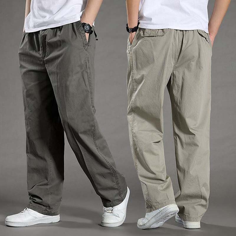 Men's Pocket Straight Leg Solid Color Comfort Warm Daily Micro-elastic Casual Pants