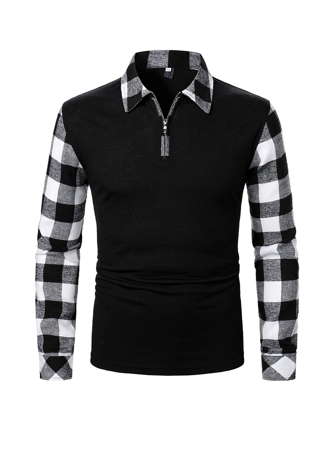 Men's Golf Shirt Plain Turndown Casual Daily Long Sleeve Tops Business Black