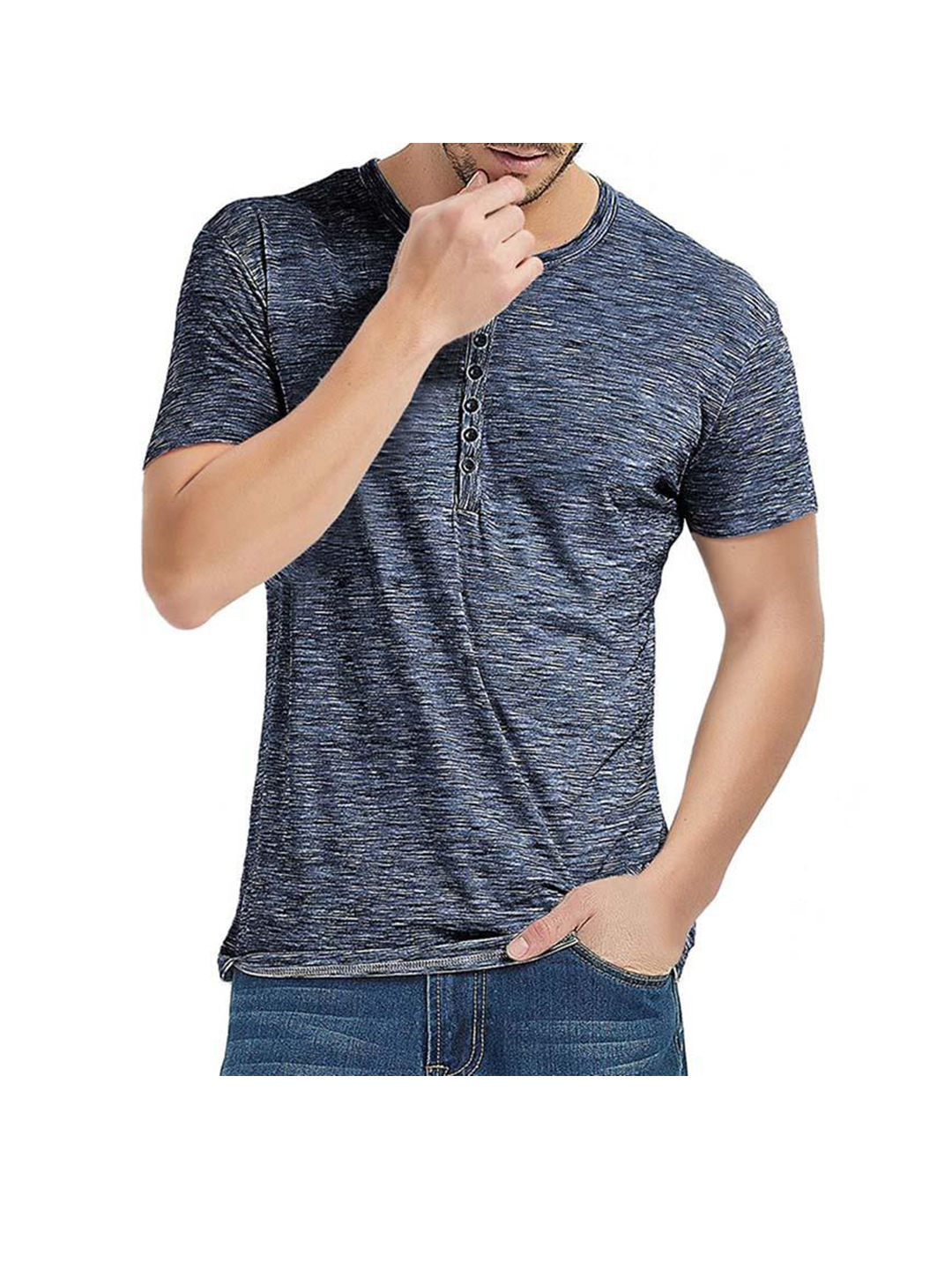 Taylor Jacquard Short-sleeved Casual T-shirt