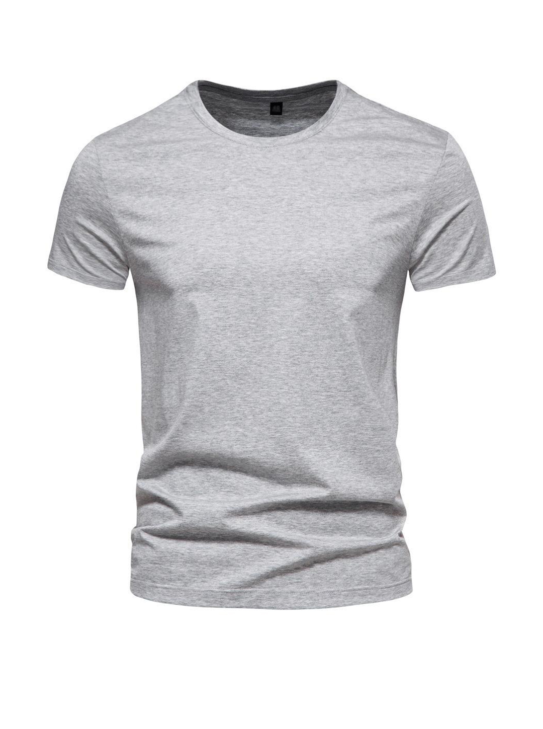 Rodney Solid Color Crew Neck Short-sleeved T-shirt