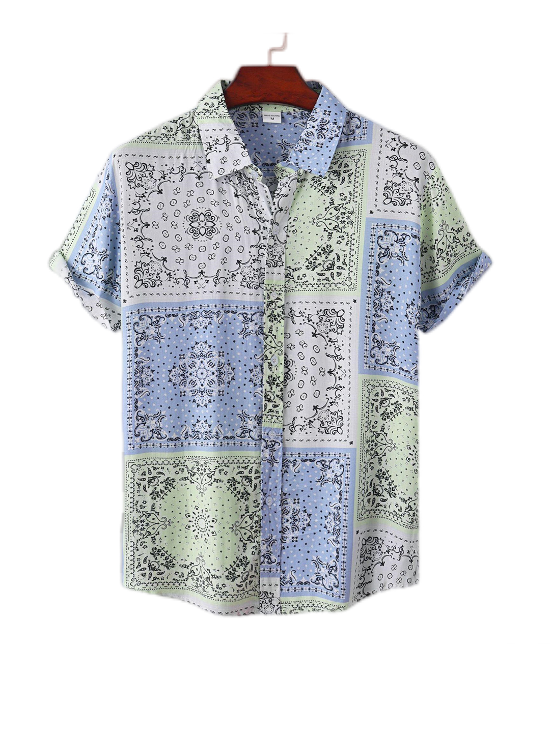 Ronald Paisley Print Casual Short Sleeve Shirt