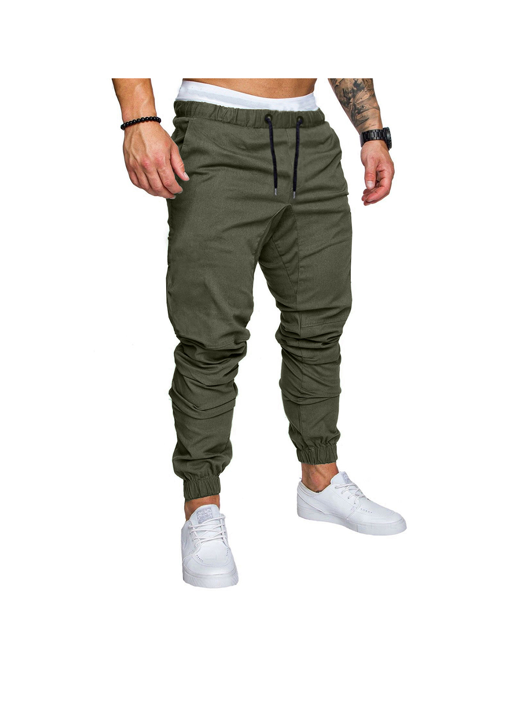  Larry Mid Waist Solid Color Jogger
