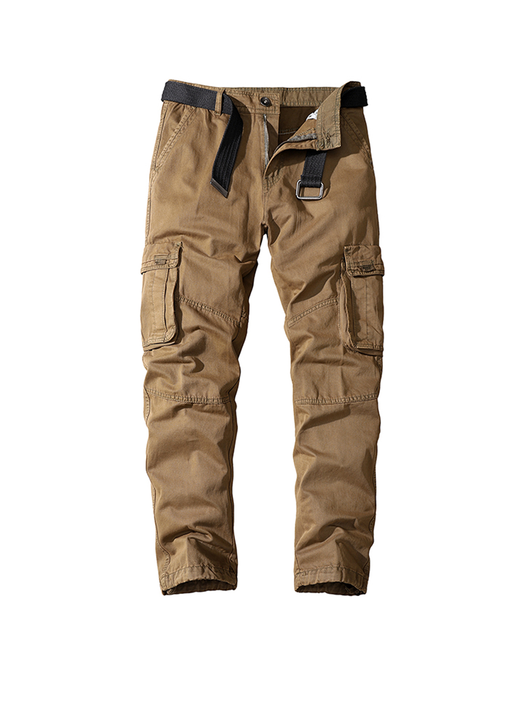 Posey Solid Color Tactical Cargo Chino Pants(Belt is not included）
