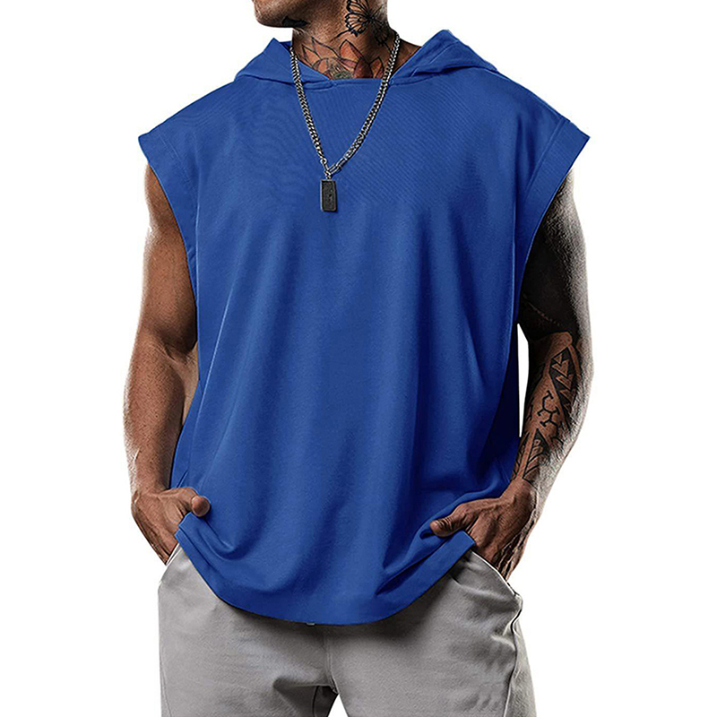 James Fitness Pullover Sports Hooded Vest Tank Top