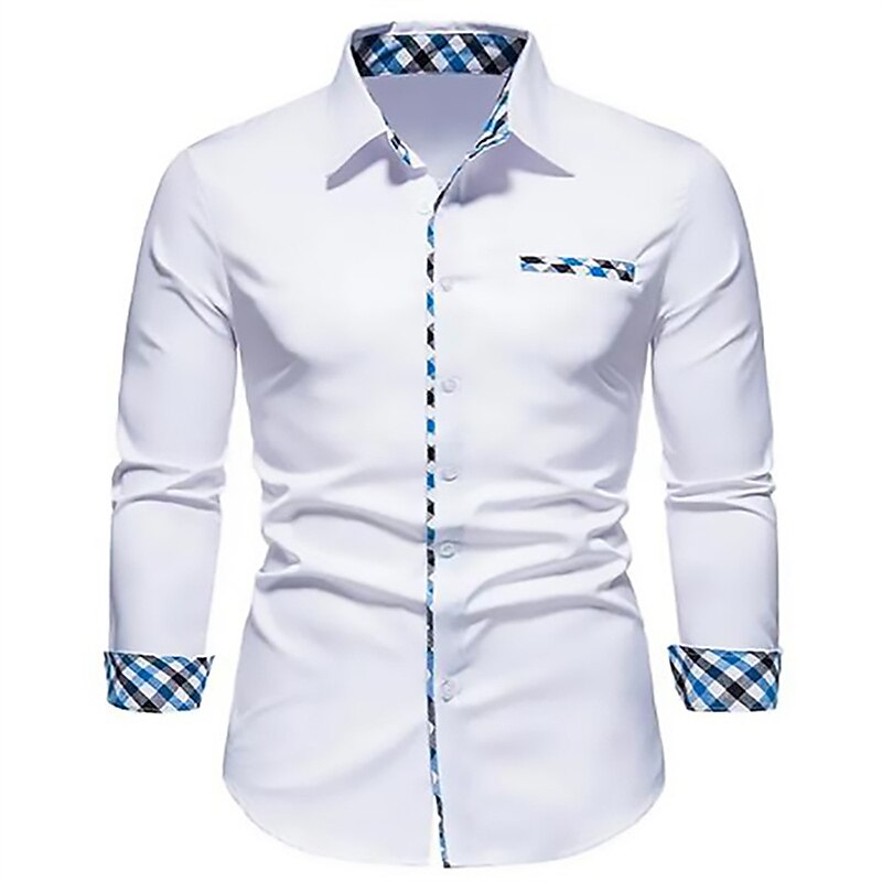 Men's Button Up Collared Long Sleeve Shirt