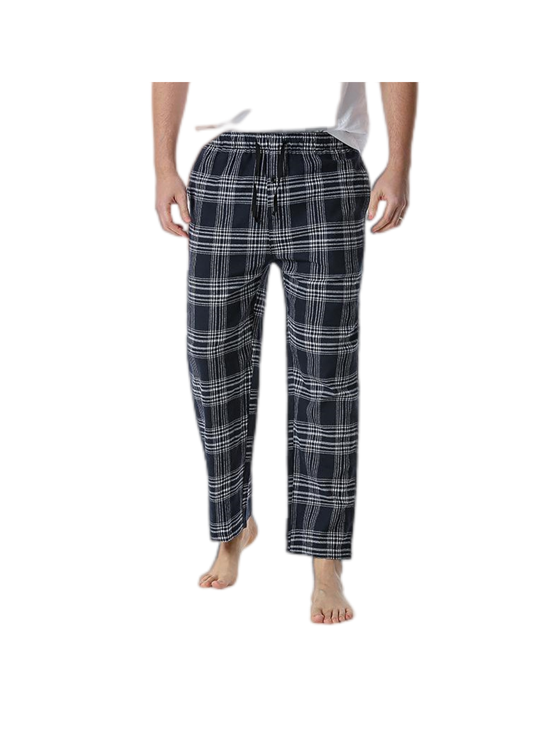 Howell Flannel Check Adjustable Waist Casual Pants