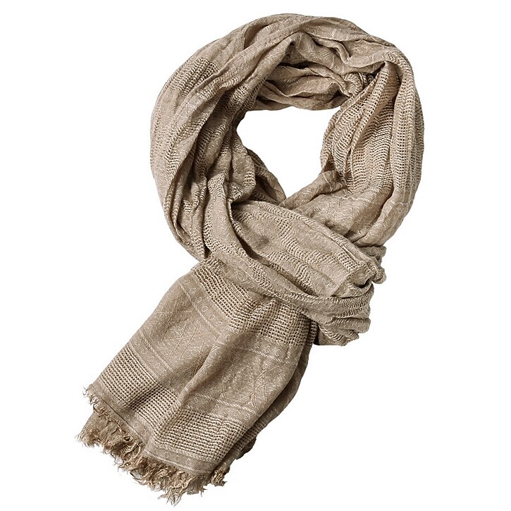 Rogoman Men's Solid Classic Winter Scarf Fringed Edge Soft and Warm