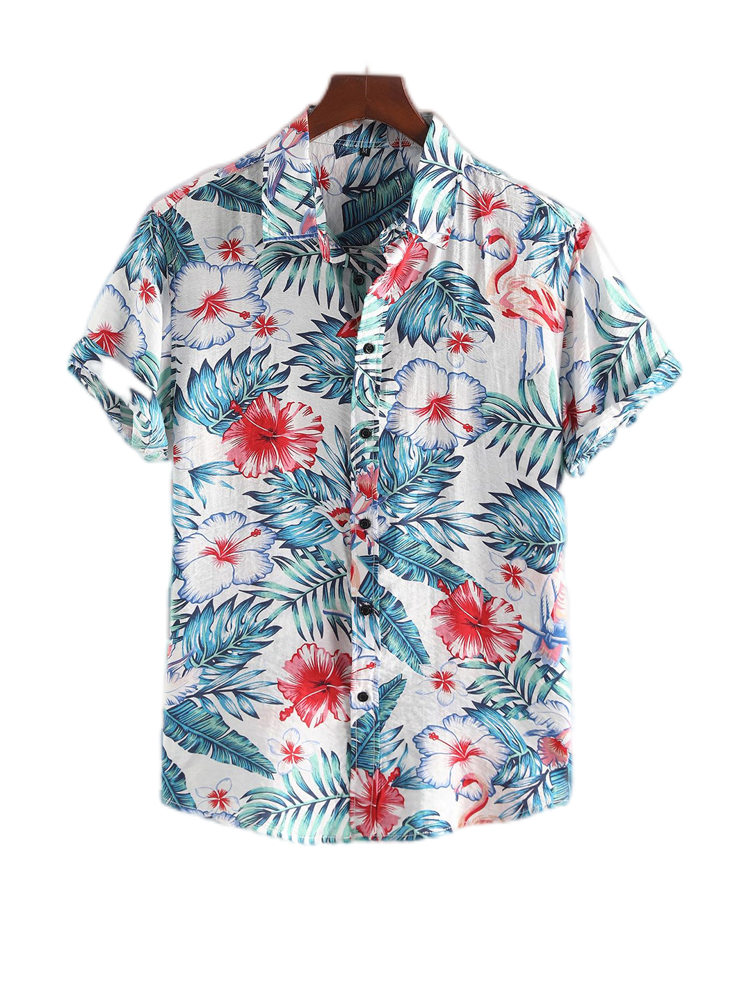 Dotson Floral Print Shirt-sleeved Casual Shirt