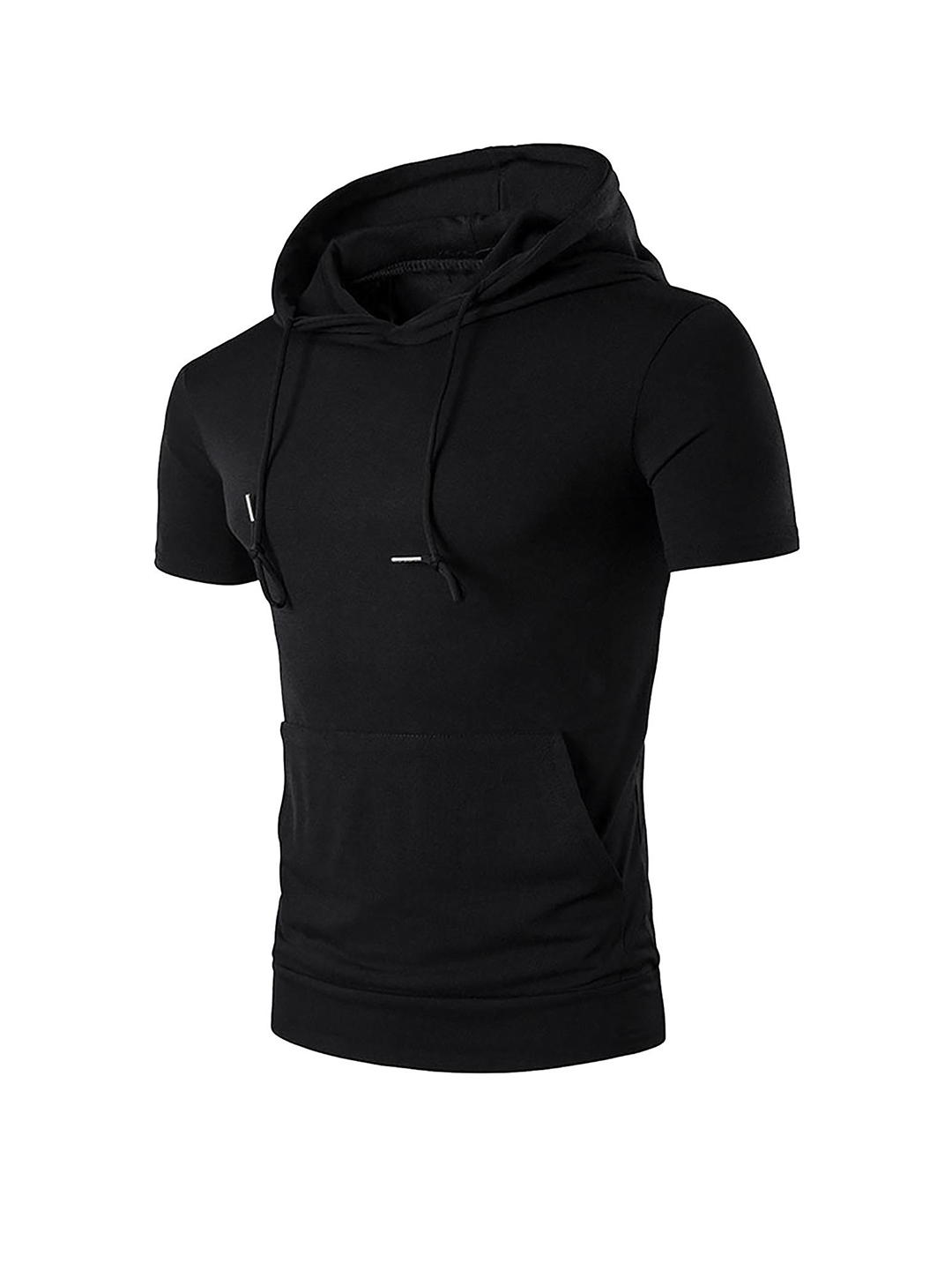 Ronald Solid Color Hooded Casual T-shirt