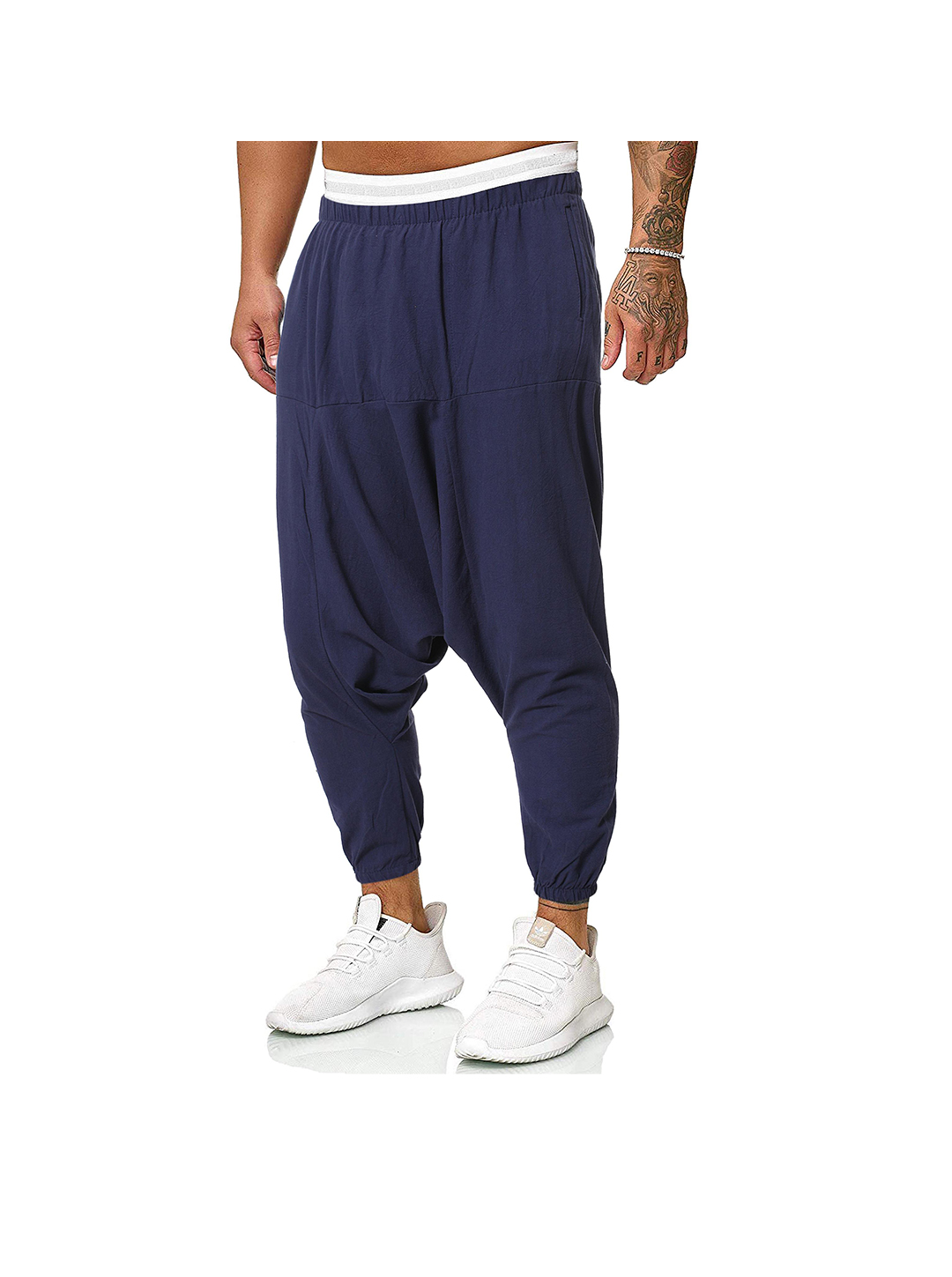 Leonard Solid Color Casual Carrot Pants