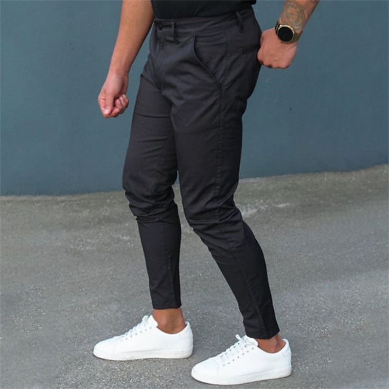 Rogoman Men's Chino Pencil Trouser Pants