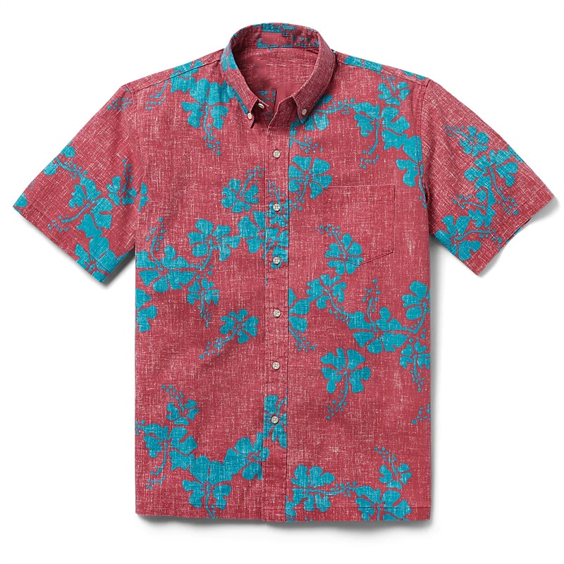 Rogoman Men's Summer Hawaiian Short Sleeve Shirt