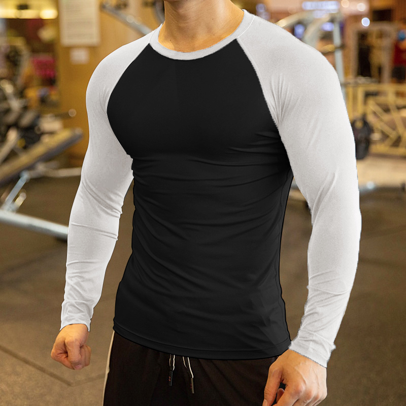 Men's Compression Shirt Running Shirt Long Sleeve Base Layer Athletic
