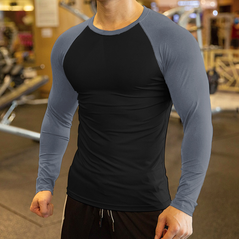 Men's Compression Shirt Running Shirt Long Sleeve Base Layer Athletic