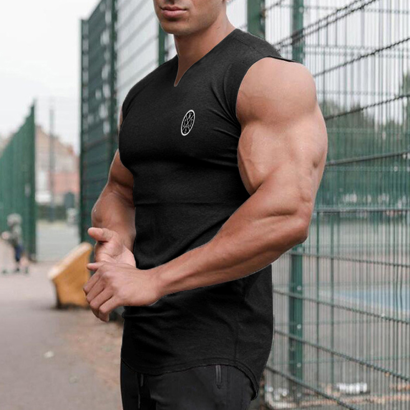 Men's Tank Top Sleeveless Shirt Graphic Letter V Neck Casual Daily Sleeveless Print Sports Top