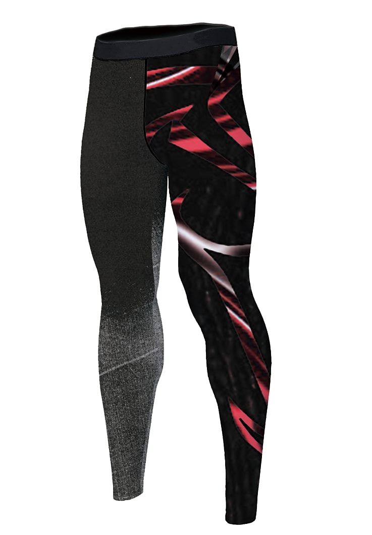 Men's Black Running Tights Micro-elastic Breathable Quick Dry Pant