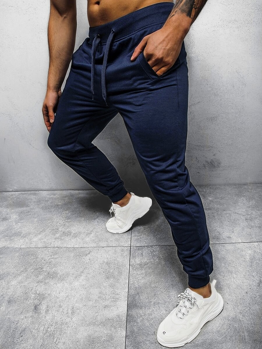Men's Solid Color Drawstring Breathable Quick Dry Joggers Sweatpant