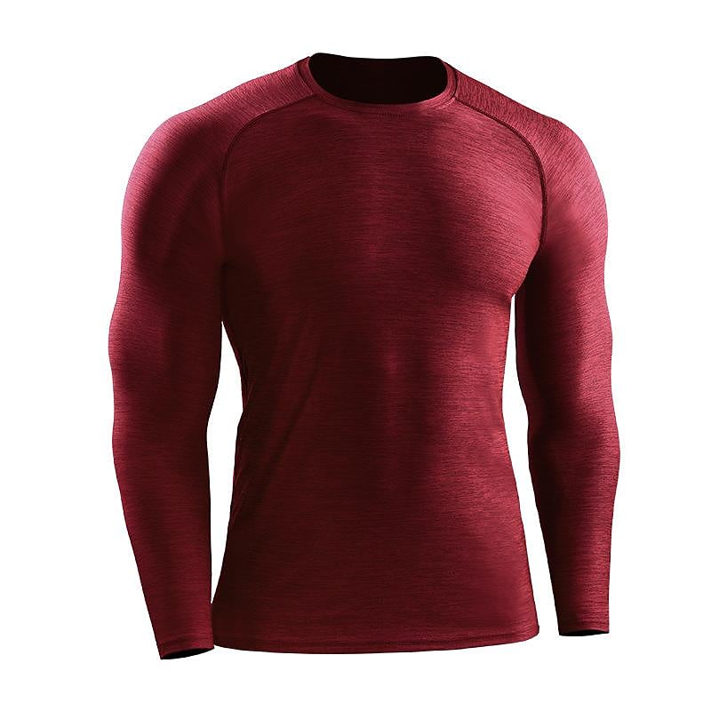 Men's Quick-drying Sports  Long-sleeved Top Running Fitness Slim Training Stretch Breathable T-shirt