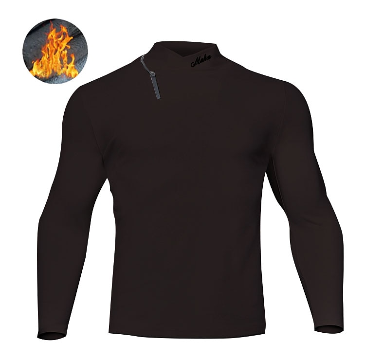 Men's Casual Letter Stand Collar Sport Vacation Long Sleeve Shirt