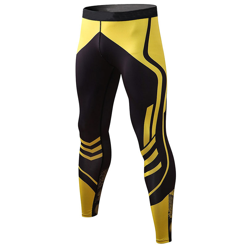 Men's Black Tight Athletic Spandex Breathable Quick Dry Sport Pant