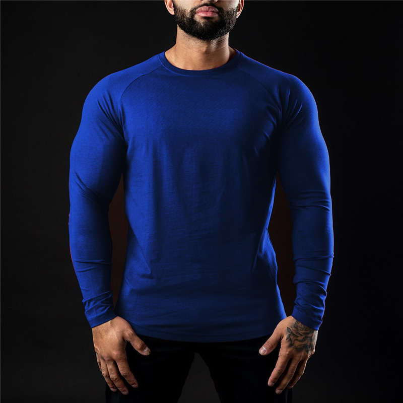 Men's Patchwork Long Sleeve Top Breathable Quick Dry Soft Running Jogging Training Sportswear Activewear Solid Colored 