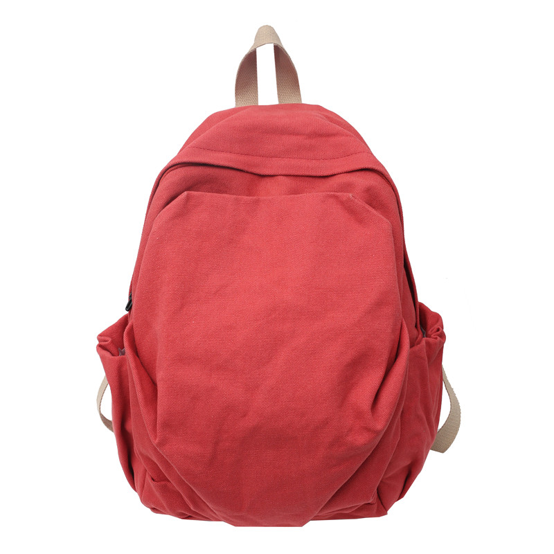 Solid color soft rucksack