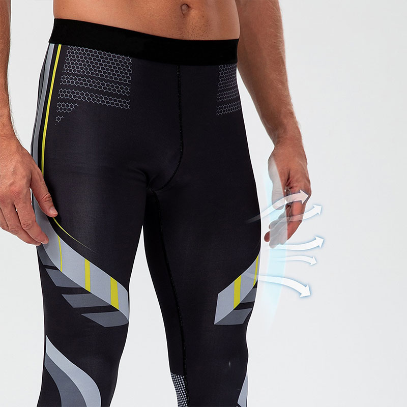 Men's Black Tight Athletic Spandex Breathable Quick Dry Sport Pant