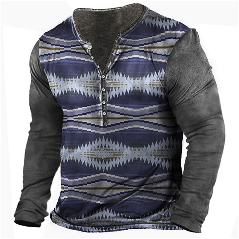 Men's 3D Print Graphic Patterned Long Sleeve Tops 