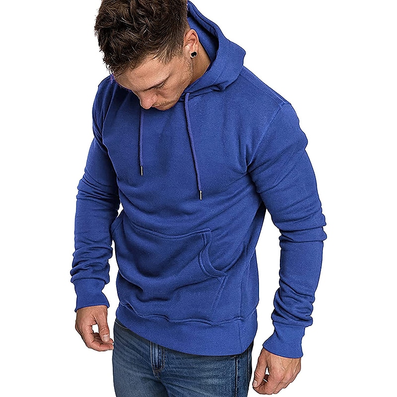 Men's  Solid Color Sports & Outdoor Casual Daily Sportswear Work Casual Hoodies Sweatshirts
