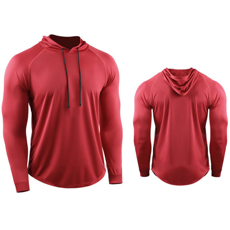 Men's Casual Solid Color Hooded Long Sleeve Basic Sweatshirt