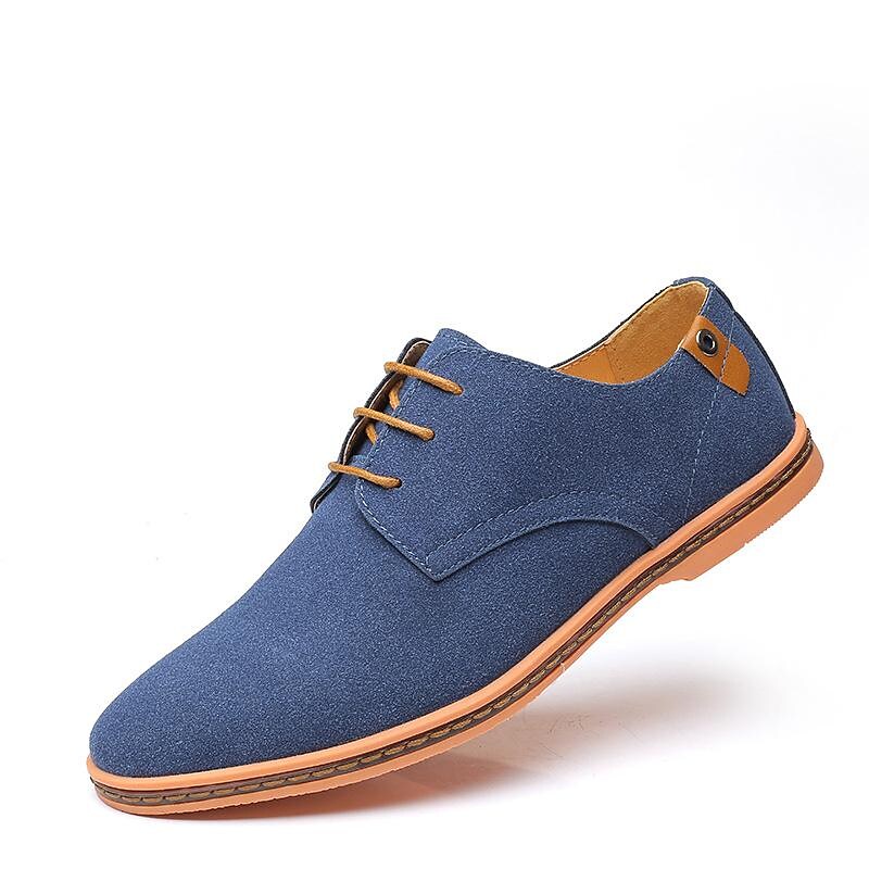 autumn new men's casual shoes british men's shoes single shoes suede leather tendon sole large size foreign trade business leather shoes