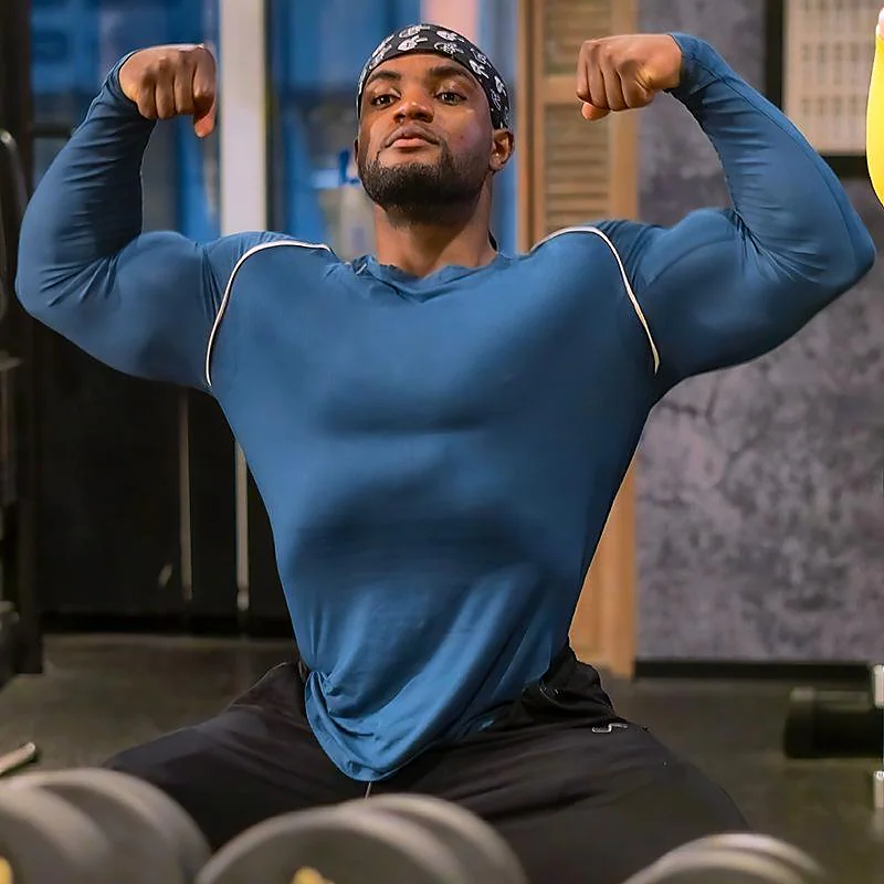 Men's Quick-drying Light Board Tights Sports Long-sleeved Top