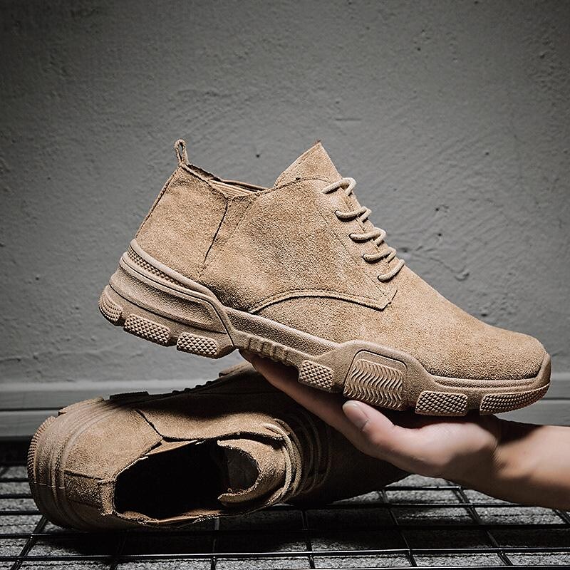 new men's shoes autumn tooling boots korean high-top martin boots fashion breathable all-match men's trendy boots