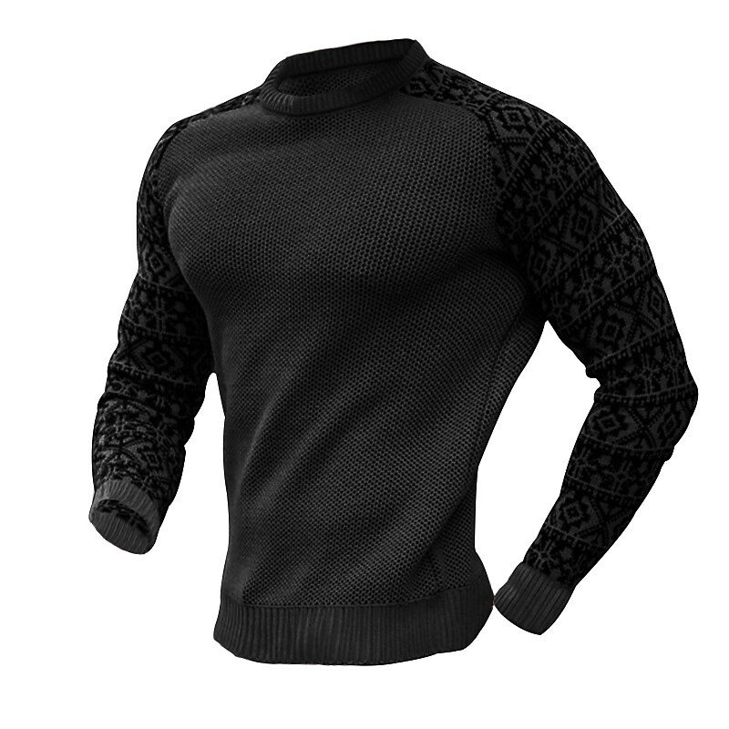 Men's Crew Neck Street Daily Patchwork Long Sleeve Tops 
