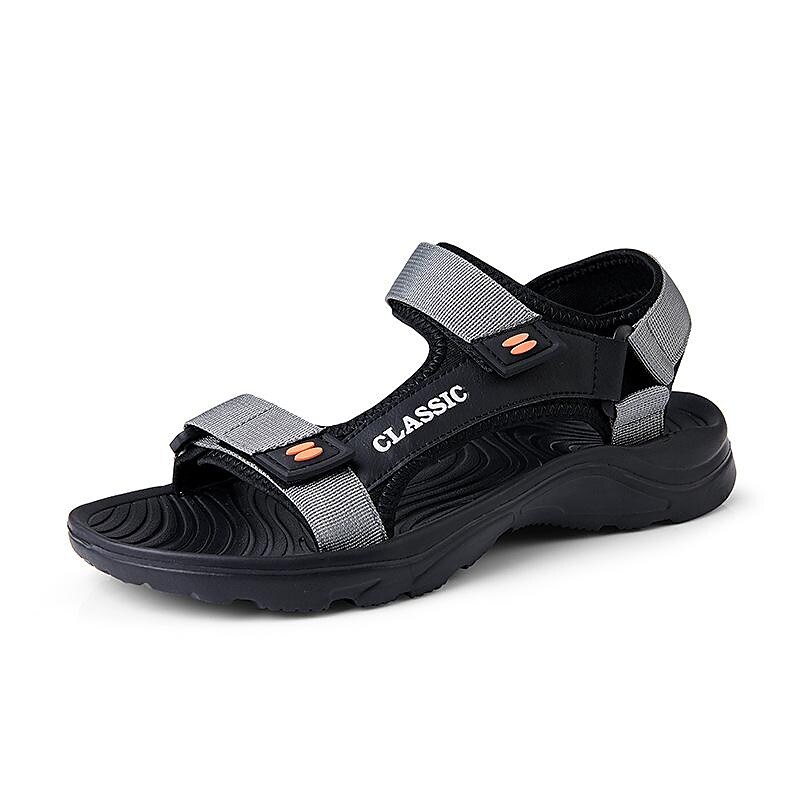 cross-border 2022 summer new men's large size beach shoes soft sole personality sandals and slippers breathable leather sandals wholesale