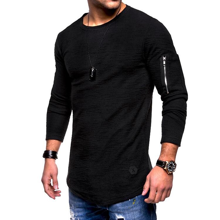 Men's Popular Styles V-neck Stretch Solid Color Short Sleeves