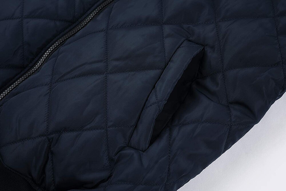 Men's Outdoor Windproof Solid Color Cotton Full Zipper Warm Coat