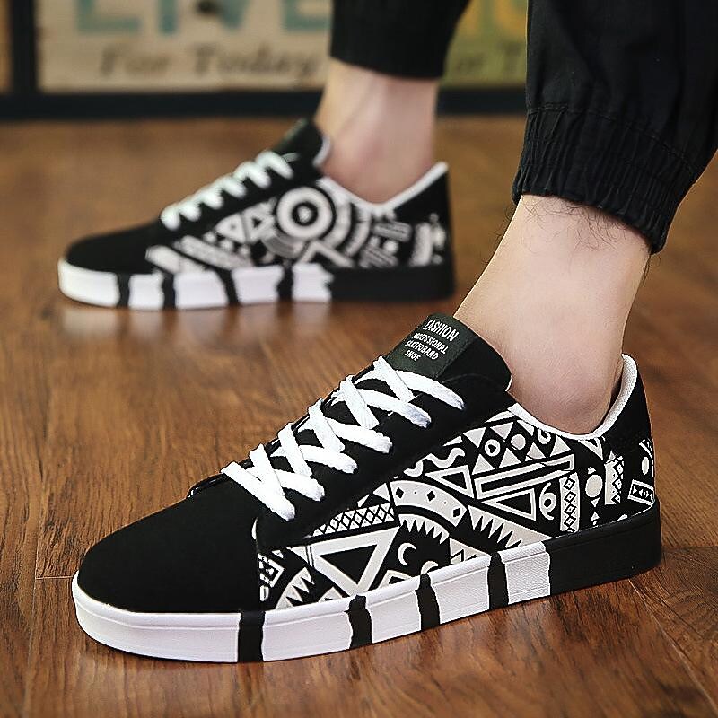 2019 spring new men's casual shoes tide shoes canvas shoes korean version of the sports tide male student skate shoes 7631