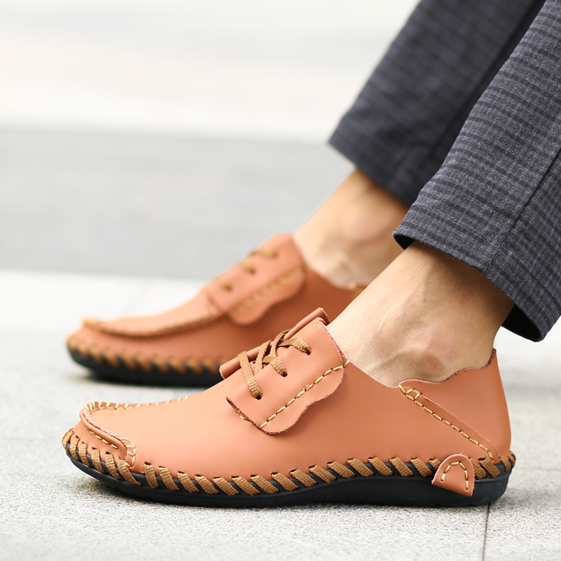 cross-border large size leather shoes casual fashion single shoes men's shoes men's leather men's 46 yards 50 yards