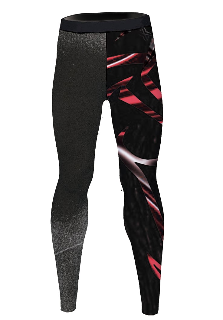 Men's Black Running Tights Micro-elastic Breathable Quick Dry Pant