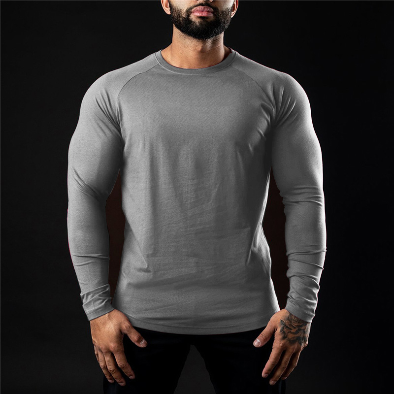Men's Patchwork Long Sleeve Top Breathable Quick Dry Soft Running Jogging Training Sportswear Activewear Solid Colored 