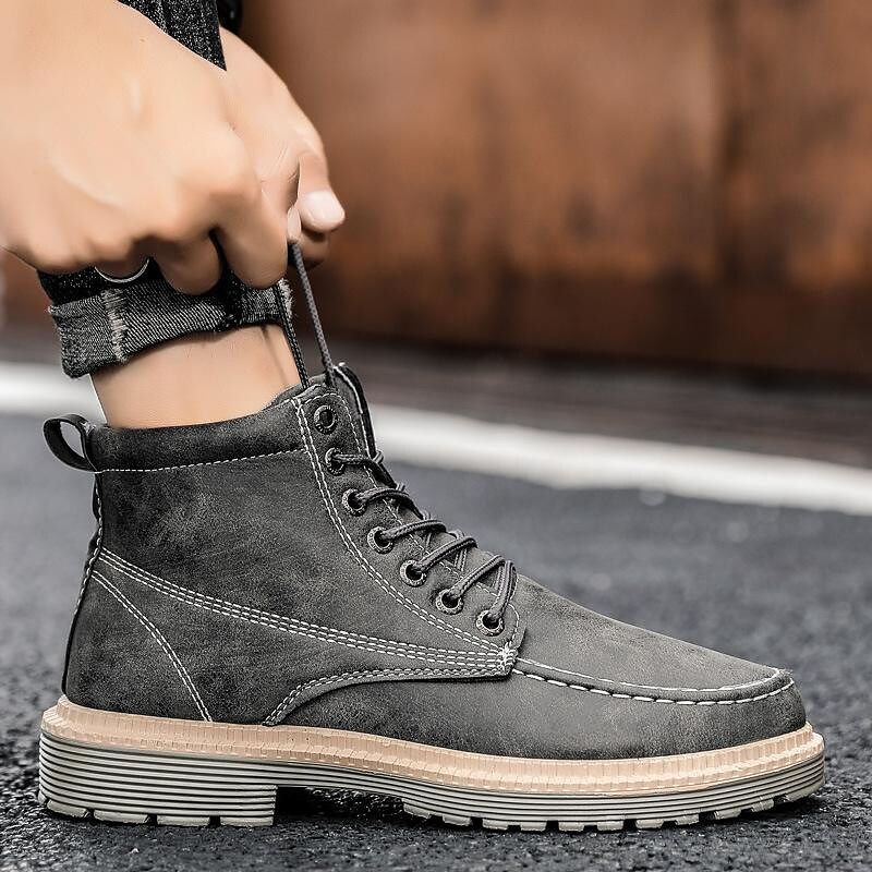 autumn men's martin boots, short boots, tooling boots, korean version of the trend, summer men's shoes, british fashion boots, high-top men's boots