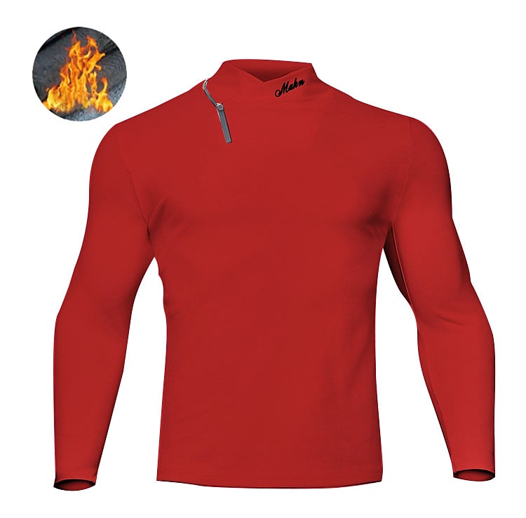 Men's Casual Letter Stand Collar Sport Vacation Long Sleeve Shirt