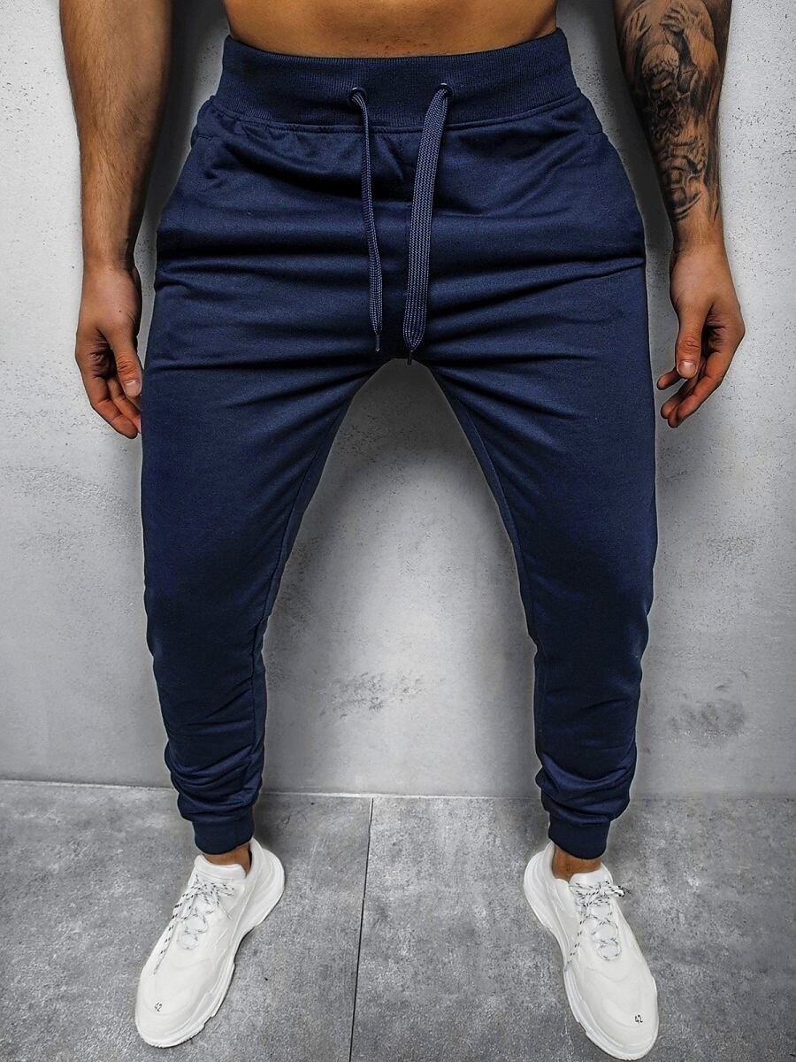 Men's Solid Color Drawstring Breathable Quick Dry Joggers Sweatpant