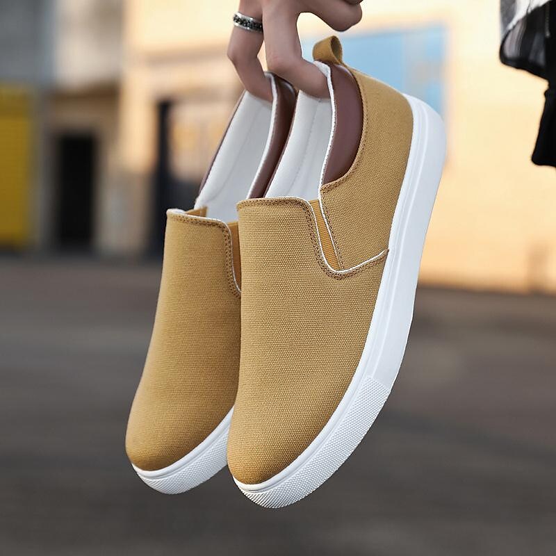 2022 new foreign trade cross-border large size men's shoes korean canvas shoes men's pedal old beijing cloth shoes overfoot shoes
