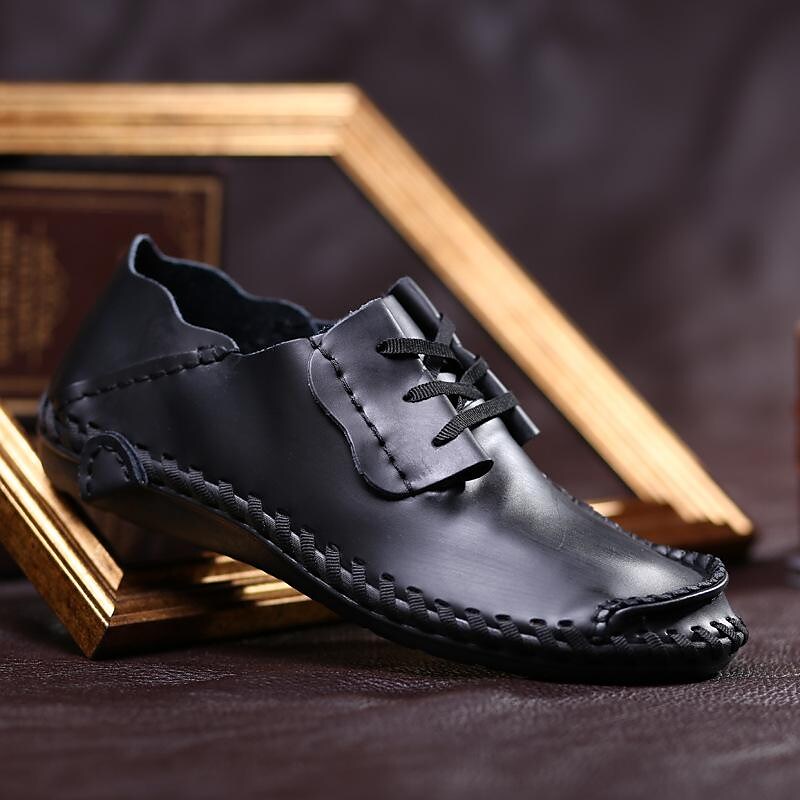 cross-border large size leather shoes casual fashion single shoes men's shoes men's leather men's 46 yards 50 yards