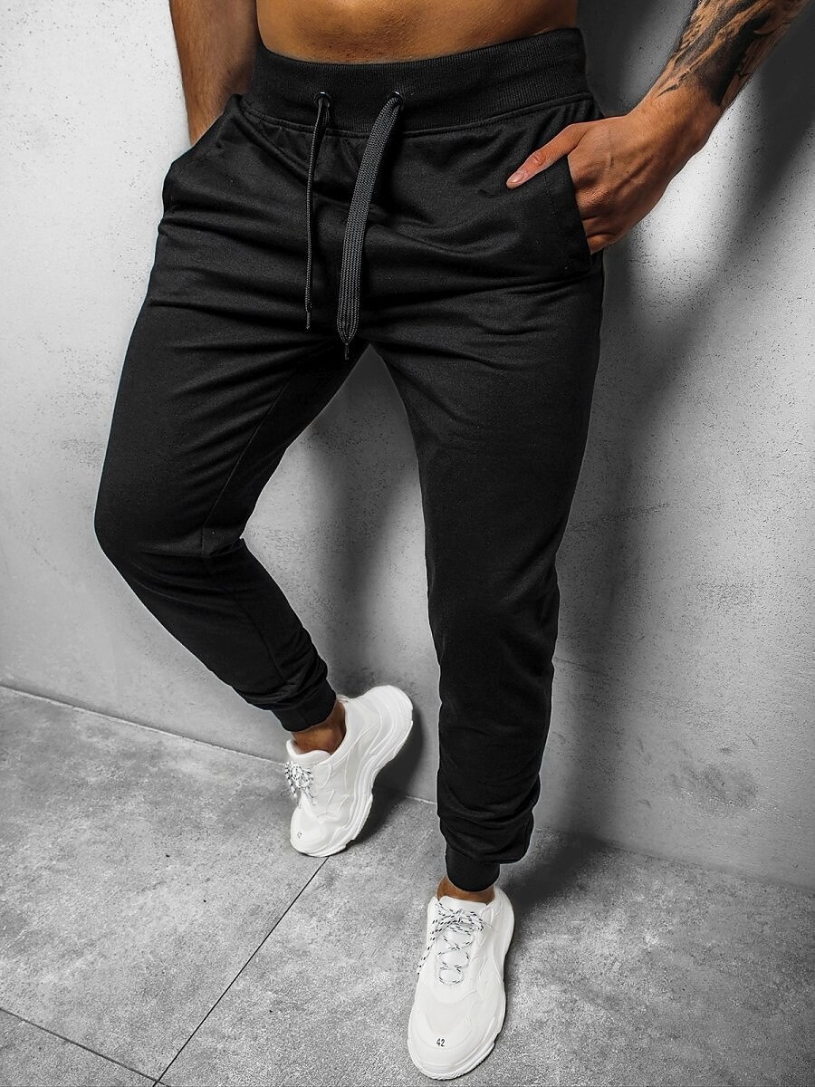 Men's Solid Color Drawstring Breathable Quick Dry Joggers Sweatpant